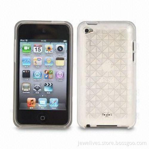 Wear/Water/Grease-proof TPU Case for iPod Touch 4G, Triangle-shaped Design